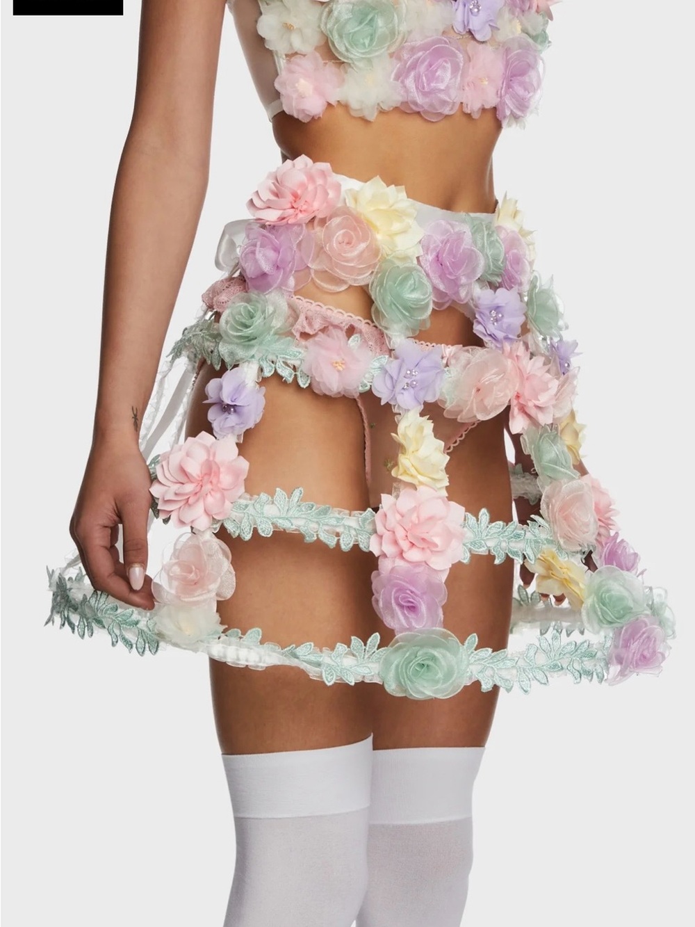 Sugar Thrillz Walking Bouquet Cage Skirt - Size L